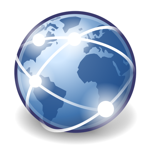 Conectat globul vector icon