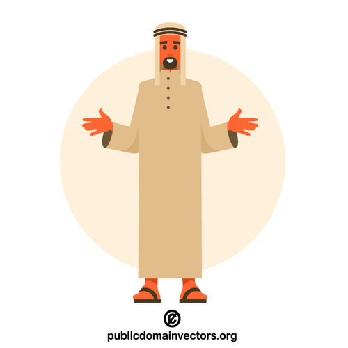 Arabisk mann i tradisjonelle klær