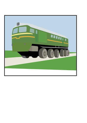 VL 85 コンテナー列車のベクトル画像