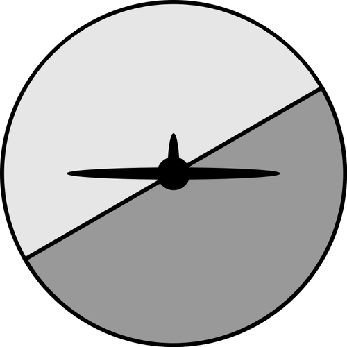 الأفق الاصطناعي وصورة ظلية الطائرة