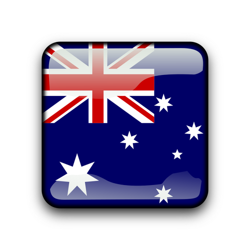 Кнопка флага Австралии вектор