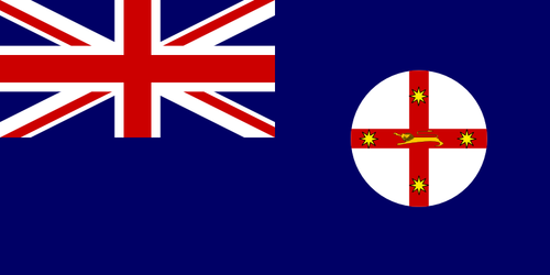 Векторный рисунок флага штата Новый Южный Уэльс