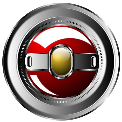 Vector clip art of shiny button