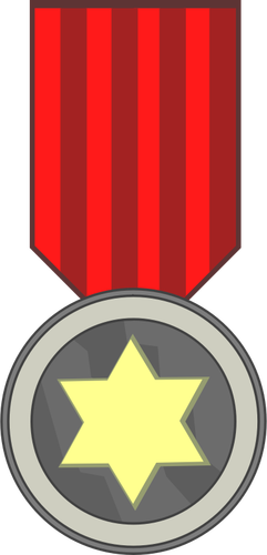 Star award medal vector drawing