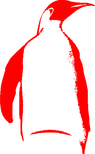 Red tux outline vector image