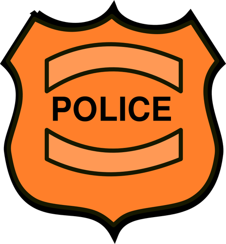 警察徽章矢量绘图