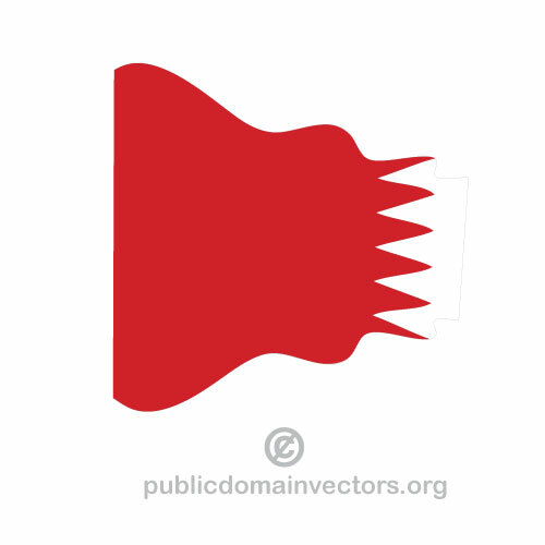 बहरीन वेक्टर झंडा लहराते