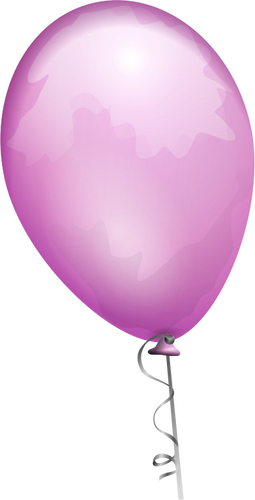 Vector image of purple balloon on a decorated string