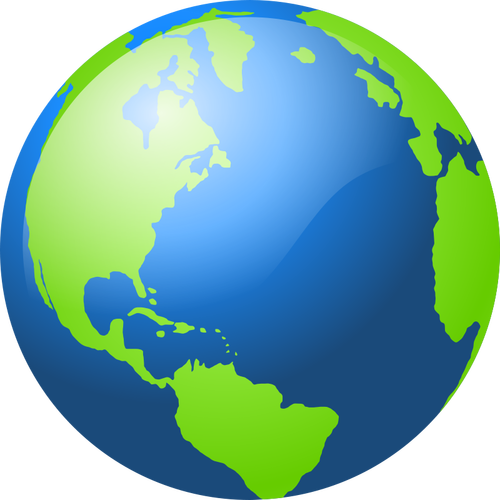 Nordlige halvkule verden vector illustrasjon