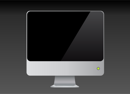 LCD-näyttö harmaalla taustavektorikuvalla