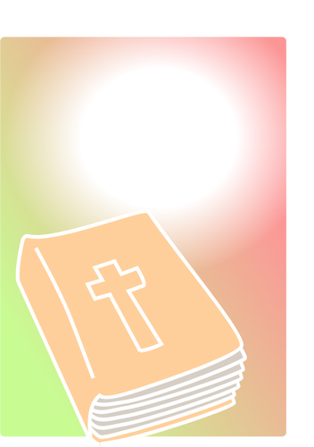 Raamattu suljettu värikkäällä taustavektori clipart-kuvalla