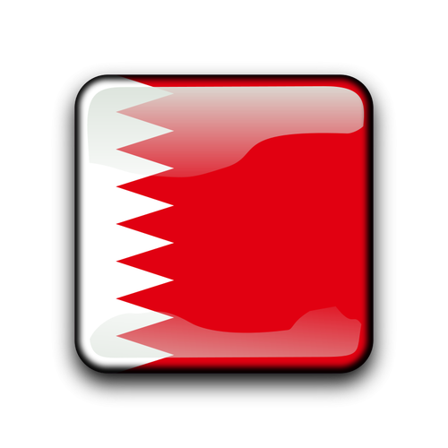 Botão de bandeira do Bahrein vector