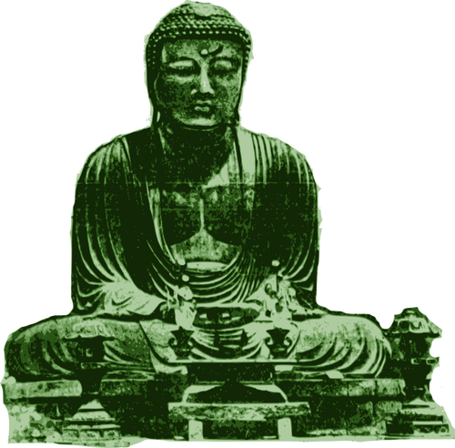 Mare verde Buddha de desen vector