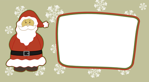 Santa greeting card vector clipart