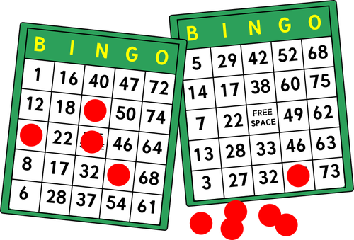 Immagine vettoriale carte di bingo
