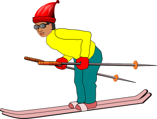 Лыжник векторное изображение