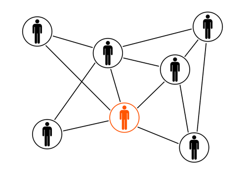 男性社会ネットワーク ベクトル グラフィックス