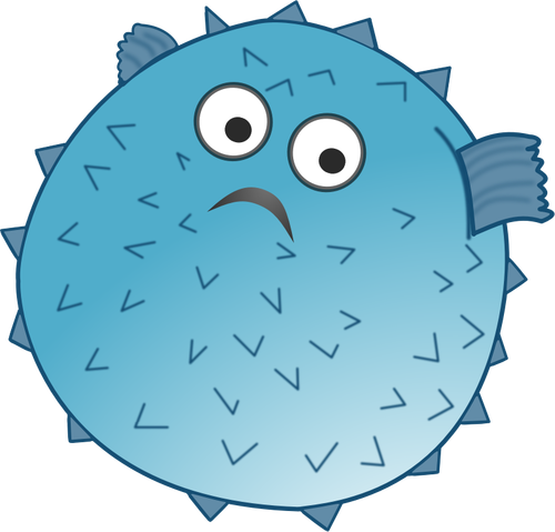 Dessin animé blowfish