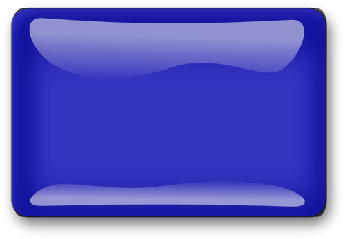 Kiiltävä tummansininen neliönmuotoinen painikevektoripiirros