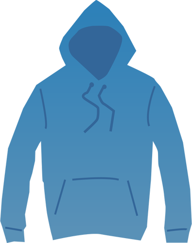 Blue hoodie vector drawing