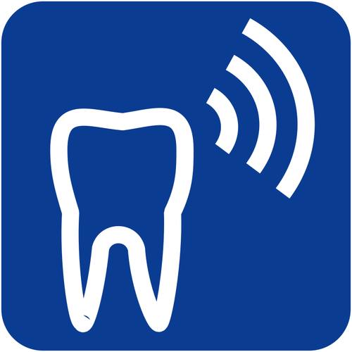 Icono azul del diente
