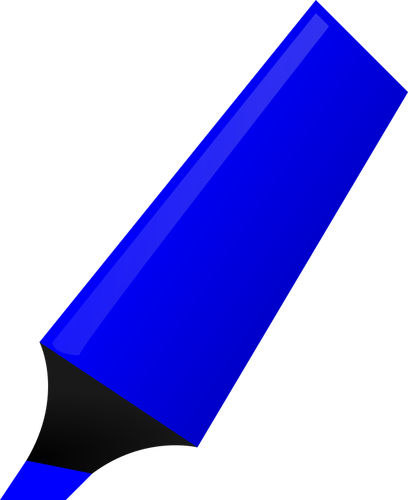 Clip-art vector de marca-texto azul