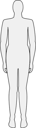 Graphiques vectoriels de corps masculin silhouette