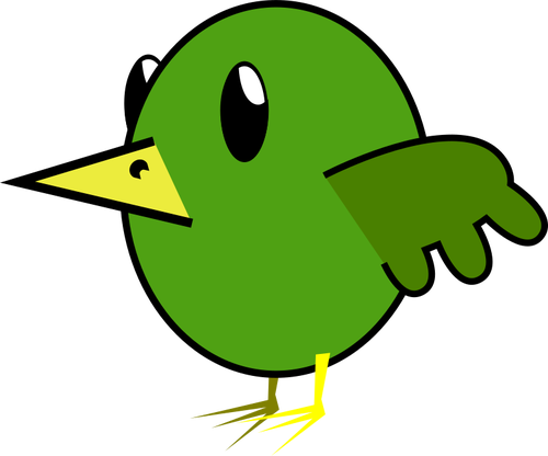 Tegneserie vektorgrafikk grønne fugl