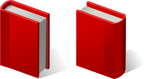 Dibujo de icono pictogram del libro verde y azul