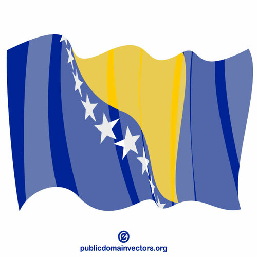 Bośnia i Hercegowina macha flagą