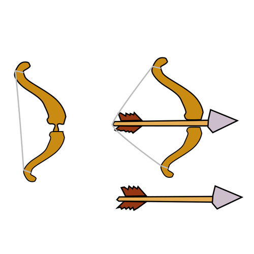 弓和箭作游戏矢量图像