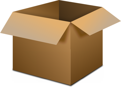 Векторной графики перевозки пакет коробки открытой