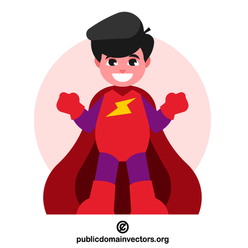 Chłopiec w kostiumie superbohatera