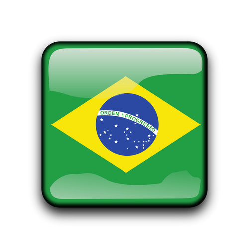 光沢のあるブラジル ベクトル ボタン