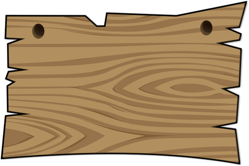 दो छेद के साथ लकड़ी नाम का तख़्ता के वेक्टर क्लिप आर्ट