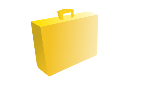 黄色のブリーフケース ベクトル画像