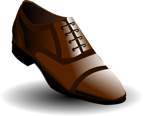 Vektorové ilustrace černá a hnědá Pánská obuv