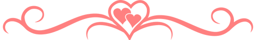 Ilustración de vector de corazones de color rosa