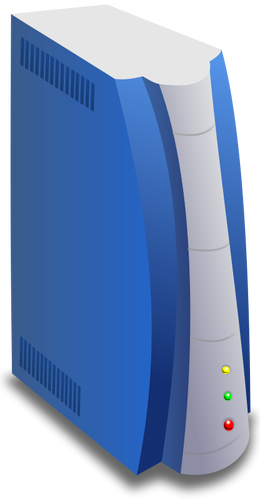 Vector afbeelding van blauwe server
