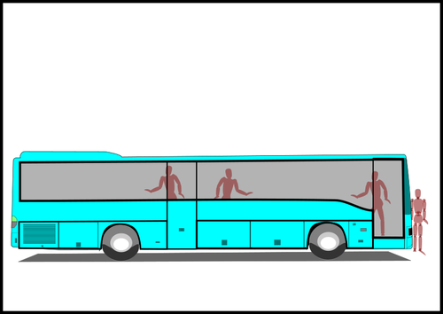 Zelenomodrá autobus obrázek