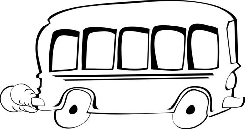 Image vectorielle de bus dessin animé