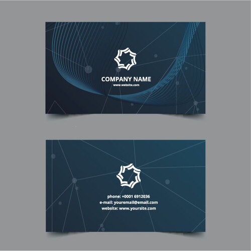 עיצוב תבנית כחולה של כרטיס ביקור