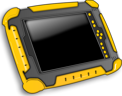 Tablet-PC in einem geschützten RS Vektor-Bild