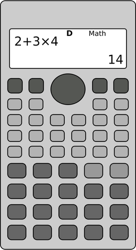 Image vectorielle de calculatrice scientifique