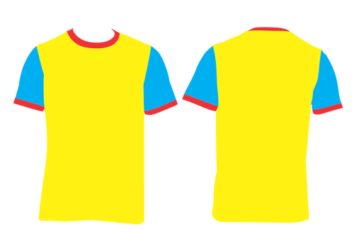 Warna-warni depan dan belakang kemeja