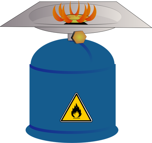 Vector de la imagen del camping gas cocina