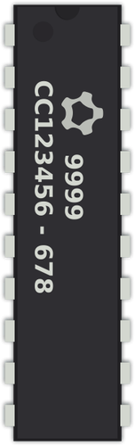 Generiska 20-polig IC chip vektor ClipArt