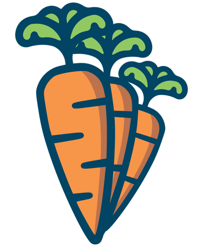 Trois carottes de dessin