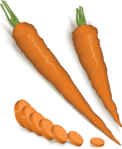 Zanahorias peladas y picadas