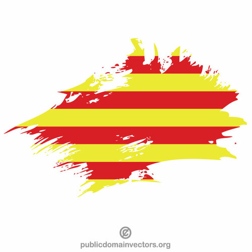 Fondo blanco de bandera de Cataluña